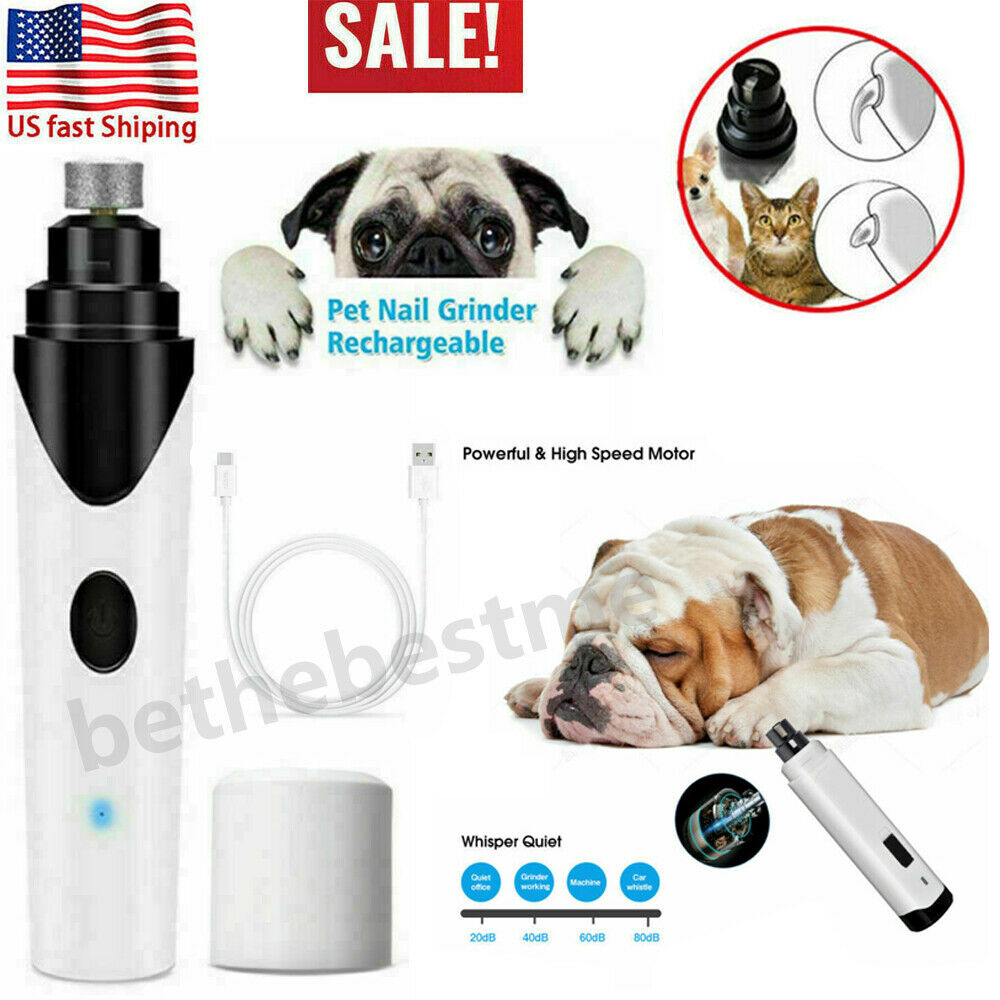 Electric Pet Nail Trimmer Grinder Grooming Tool Paws Grinder Cat Dog Clipper US