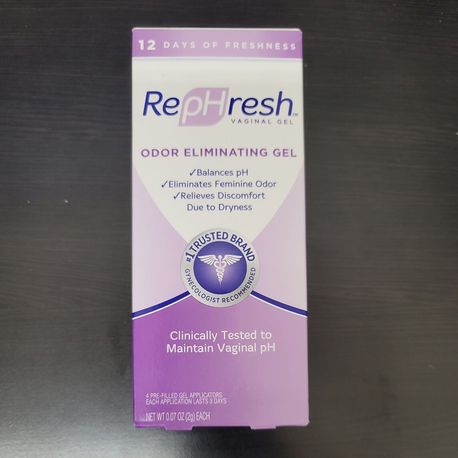 RepHresh Odor Eliminating Vaginal Gel - 4 Count Expiration 2/23