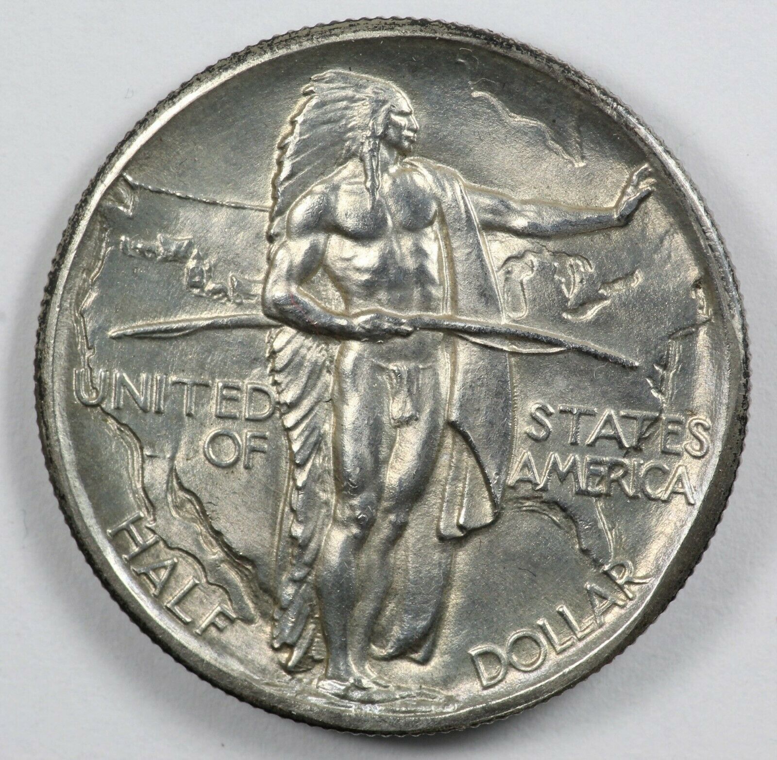 1928 Oregon Trail Early Us Commemorative Silver Half Dollar 50c