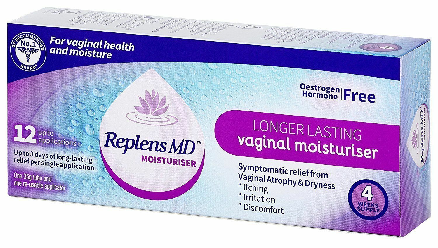 Replens MD Post-Menopause Vaginal - 12 Applications