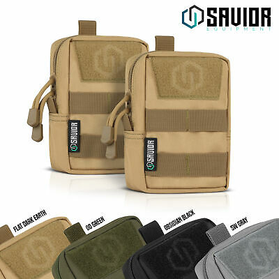 [2-pack] Tactical Molle Pouch Multi-purpose Edc Utility Outdoor Hiking Small Bag