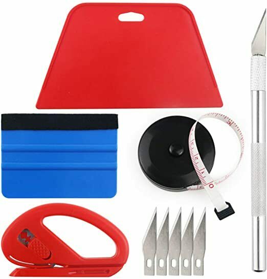 Wallpaper smoothing tool set Includes black tape measure, red rubber brush