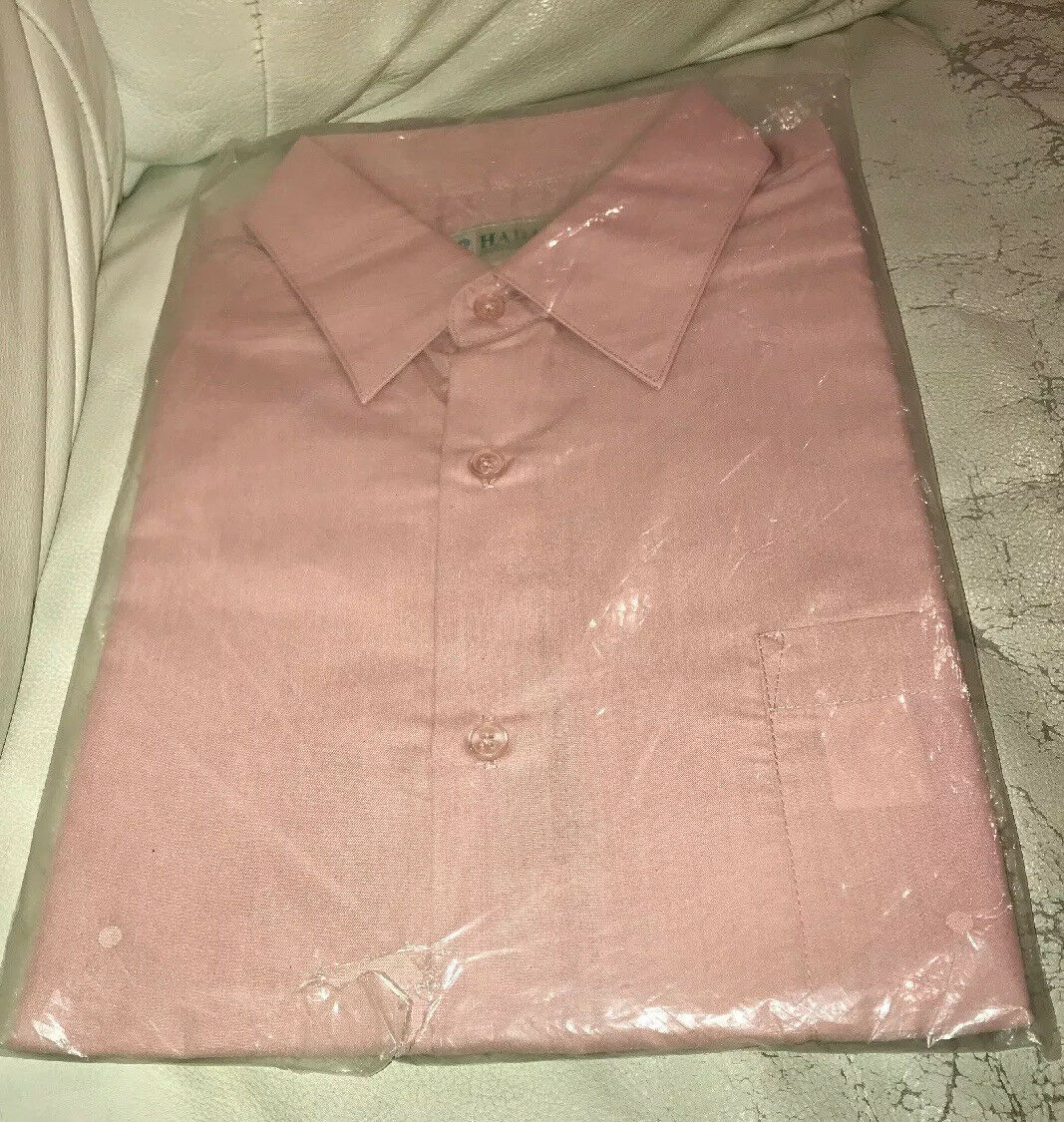 Vintage Haband Men’s Pink Shirt Long Sleeve Button Down  Size 16m Nip