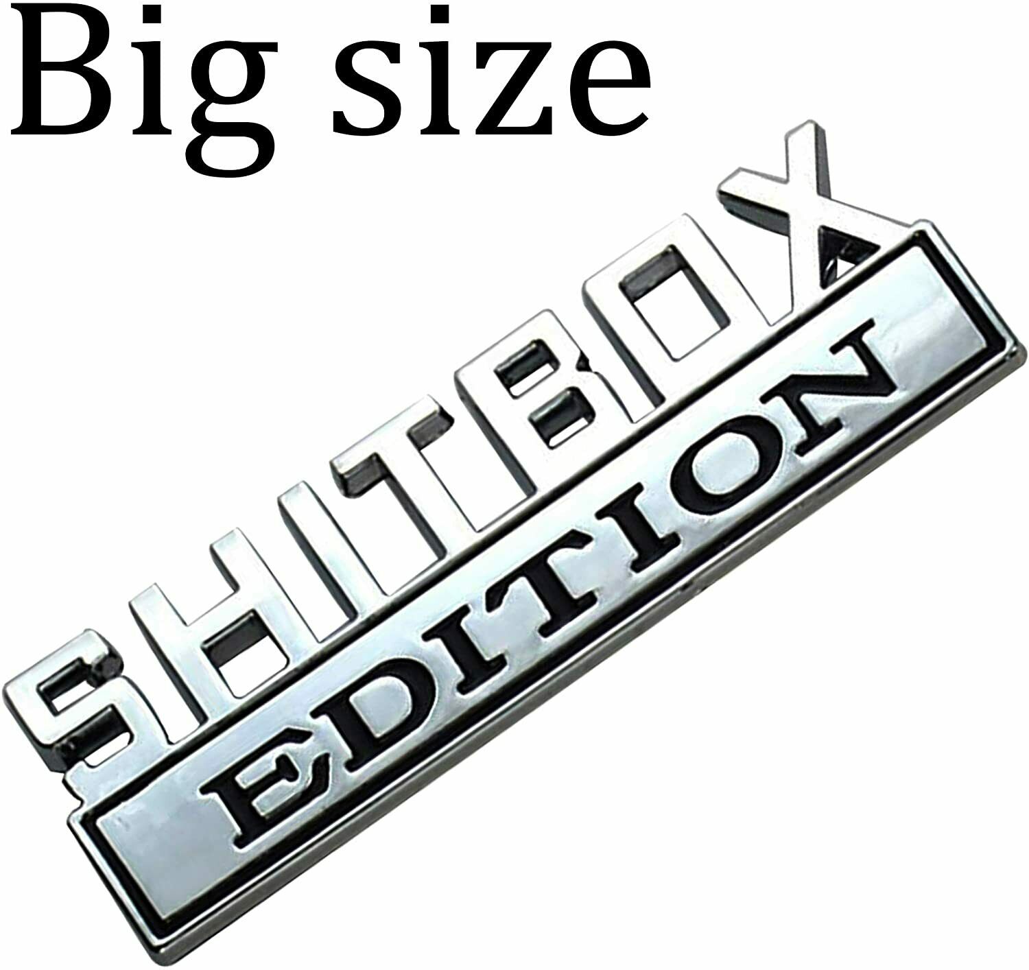 2pc 7" Large Shitbox Edition Emblem Decal Badges Stickers Fit For Ford Chevy Car