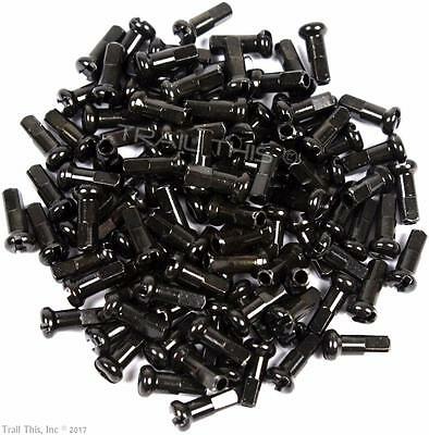 100-count Box Of Dt Swiss 2.0 X 12mm Brass Bicycle Wheel Spoke Nipples - Black