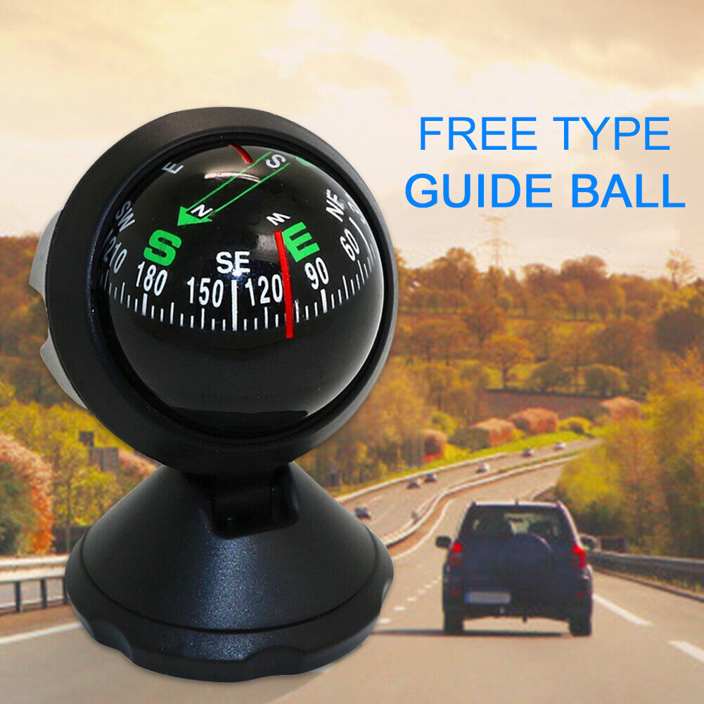 Outdoor Compass Mini Guide Ball Dashboard Car Mount Navigation Boat Compass
