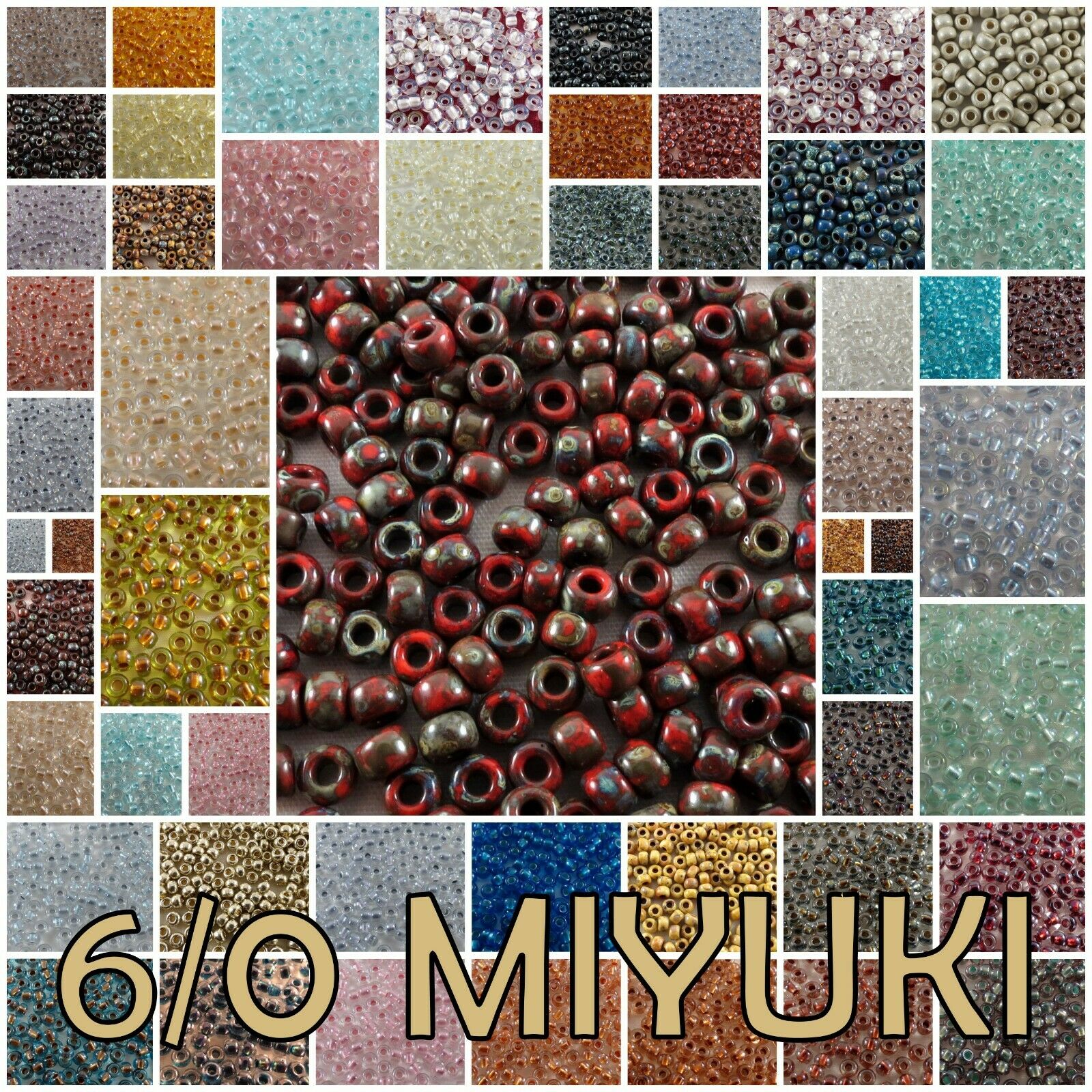 6/0 20 G Miyuki Round Seed Beads #3201-4615