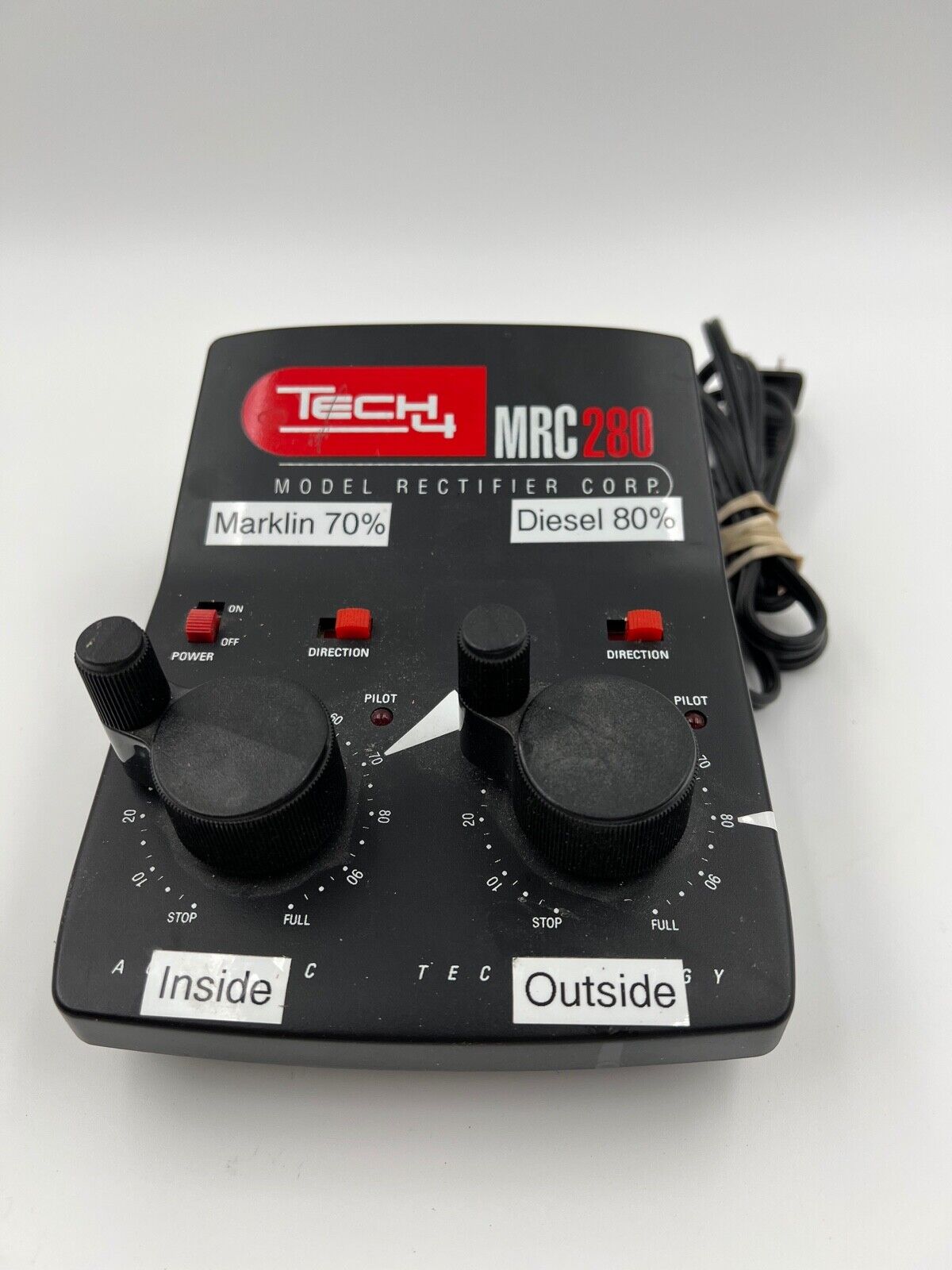 Tech 4 Train Controller MRC 280 Model Rectifier RARE Dual Control Dials Retired!