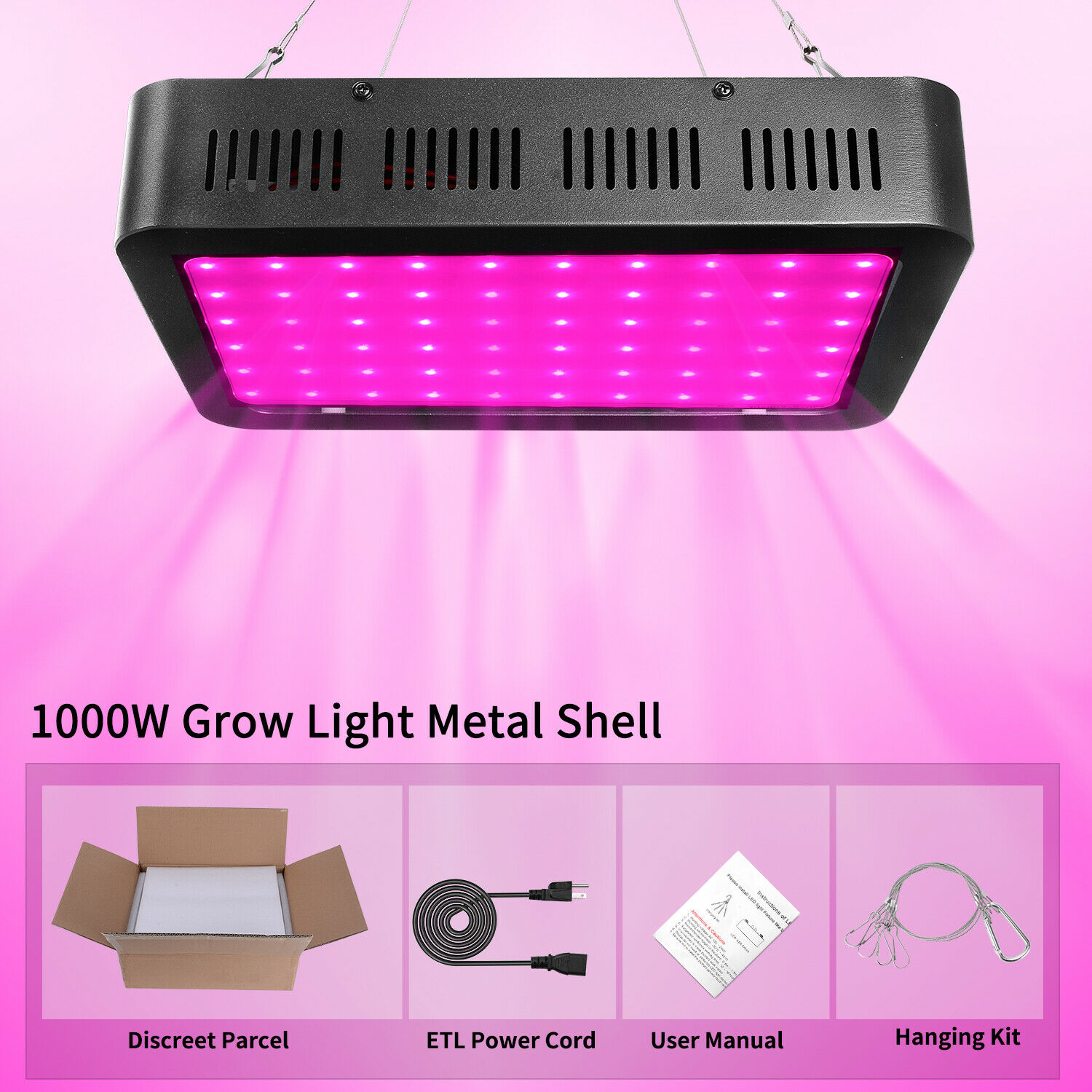 1000W LED Grow Light Growing Lamp Full Spectrum for Indoor Plant Hydroponic