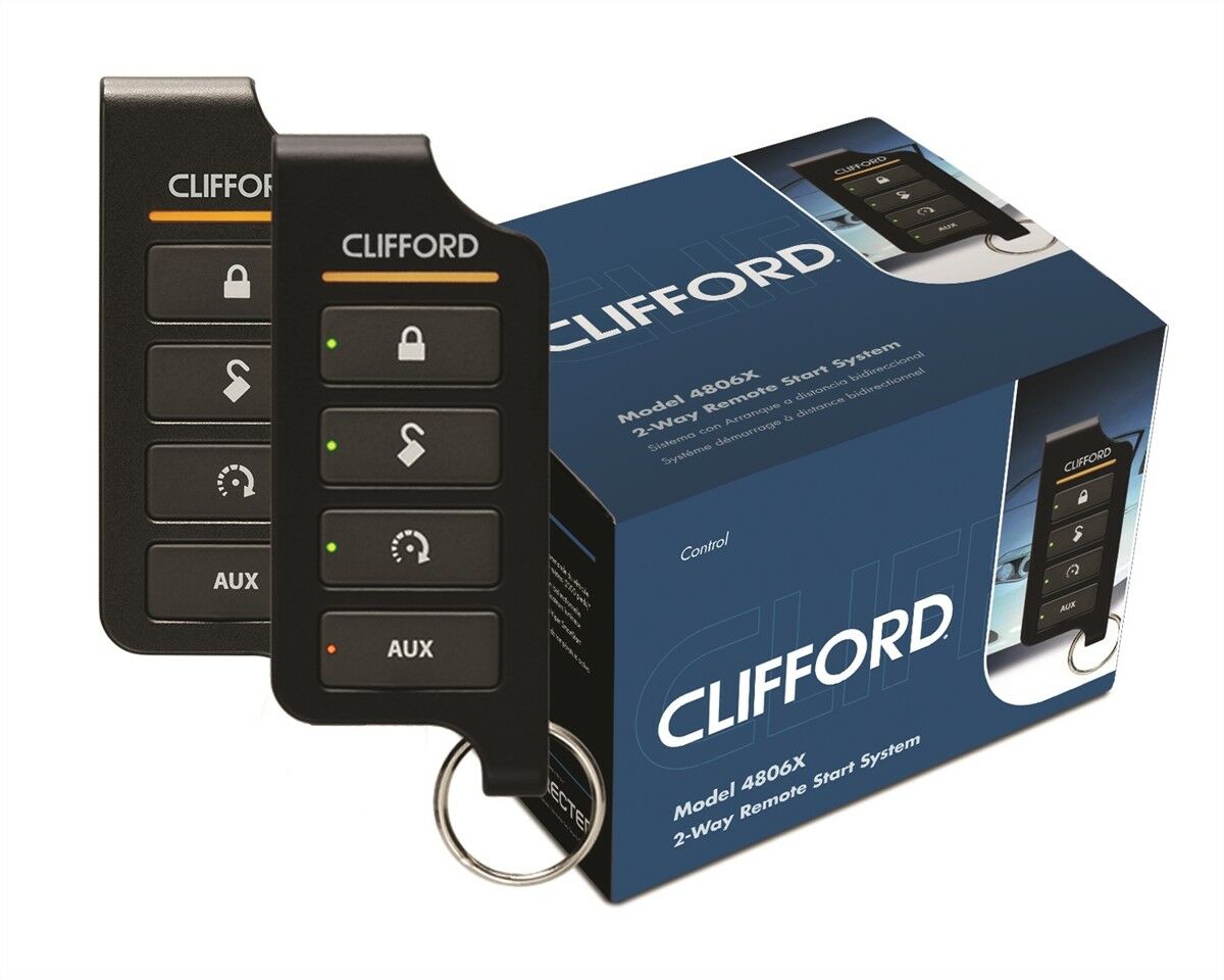 Clifford 4806X 2 Way LED Vehicle Remote Start System for Fuel Injected Vehicles