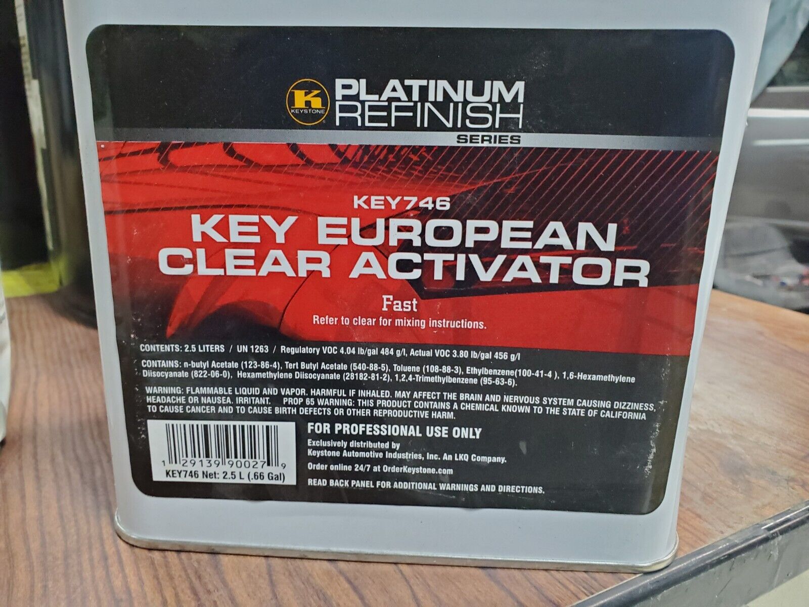Keystone Platinum Refinish Key European Clear Activator Fast 2.5 Liter KEY 746