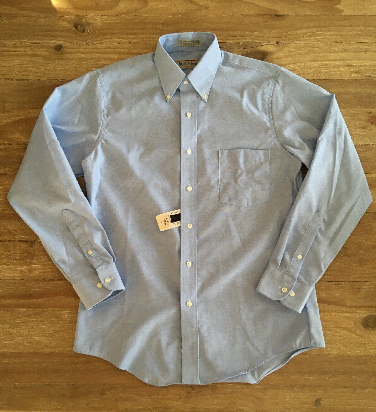 Vintage Mens Single Needle Blue Oxford Long Sleeve Button Down Shirt - 15 32/33