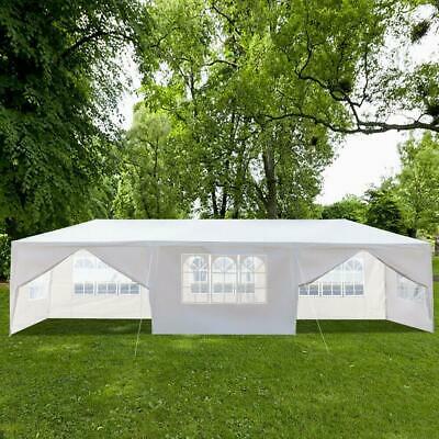 Upgrade 8 Side Wall 10'x 30' Canopy Tent Party Wedding Gazebo Pavilion White
