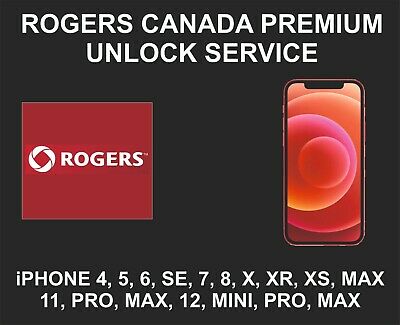 Rogers Canada Premium Unlock Service, Fits Iphone 5, 6, 7, 8, X, Xr, Xs, 11, 12