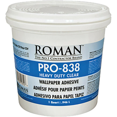 Roman 11314 PRO 838 Heavy Duty Clear Wall Covering Adhesive 1 qt.