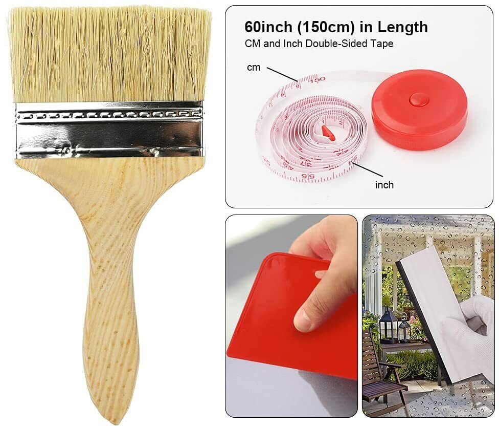 12pcs Wallpaper Tools Wall Paper Smoothing Tool Kit w/ Paint Brush Squeegee