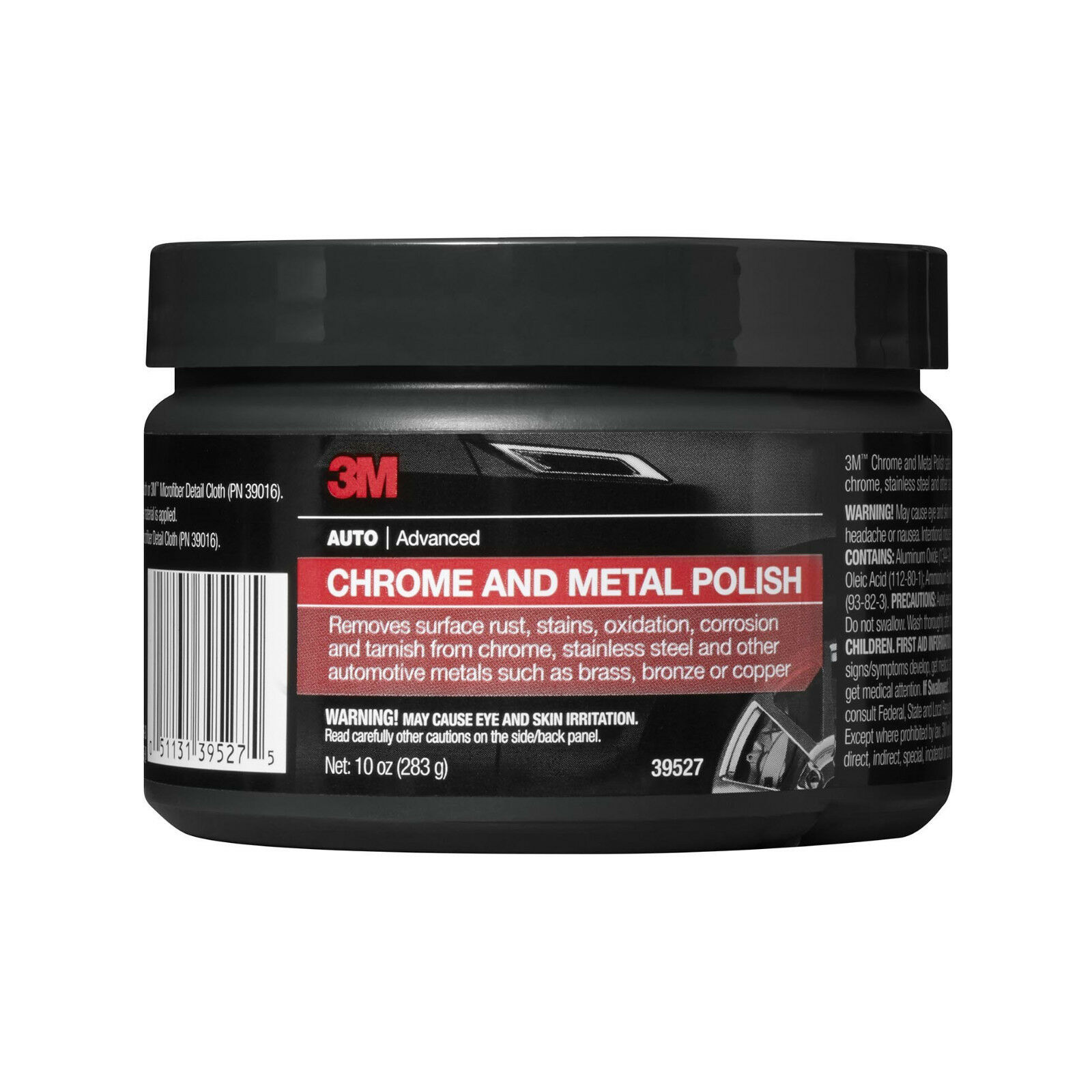 3m Chrome & Metal Polish Wheel Cleaner Paste 10 Oz Tub - Car Auto Detail 39527