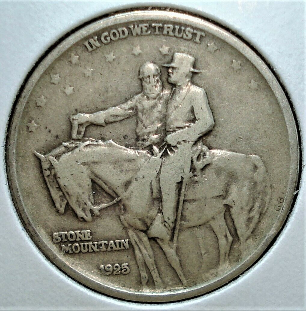 1925 Silver Stone Mountain Us Commemorative Half-dollar Coin